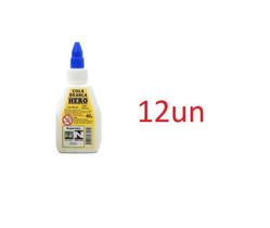 Cola Branca Escolar 40G - Marca Hero - Kit Com 12 Frascos