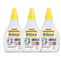 Cola branca escolar 90g Polar Compactor, lavável, não tóxica. Cola branca escolar 90g Polar Compactor, lavável, não tóxica.