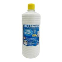 Cola Branca Escolar Líquida New Magic 1 kg - Ideal para Trabalhos Escolares e Artesanais