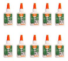 Cola Branca Liquida Escolar 40g Cada - Kit Com 10 Unidades