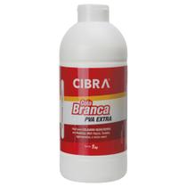 Cola Branca PVA Extra 1kg Alta Resistência Incolor Cibra Flex