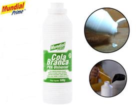 Cola branca pva universal 500g p/ madeira tecido - MUNDIAL PRIME