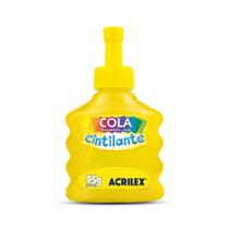 Cola Cintilante Acrilex 95g Amarelo Cola Cintilante Acrilex 95g Amarelo
