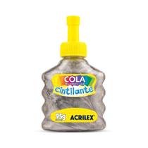 Cola Cintilante Acrilex 95g Prata Cola Cintilante Acrilex 95g Prata
