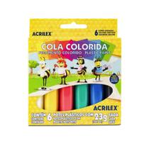 Cola Colorida 23g - Acrilex - 06 Cores