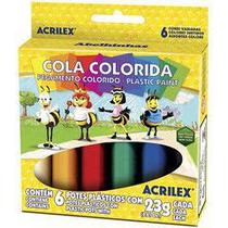 Cola colorida 23g c/06 cores Acrilex Cola colorida 23g c/06 cores Acrilex