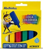 Cola Colorida 6 cores 23g Acrilex Cola Colorida 6 cores 23g Acrilex