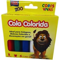 Cola colorida 6 cores 25g- kaz Cola colorida 6 cores 25g- kaz