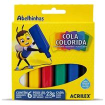 Cola colorida 6 cores - acrilex