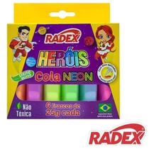 Cola Colorida 6 Cores Neon 25g Radex Cola Colorida 6 Cores Neon 25g Radex