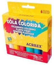 Cola Colorida Acricor 6 Cores 2606 Acrilex - 1