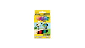 Cola Colorida Acrilex 4 Potes 23G Cada
