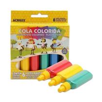Cola Colorida Acrilex 6 Cores 23g Cola Colorida Acrilex 6 Cores 23g