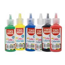 Cola Colorida Adesivo Yins Paper com 6 UNIDADES