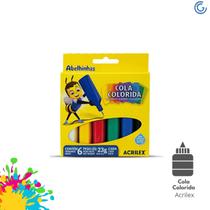 Cola Colorida C/6 Cores 23g Acrilex Cola Colorida C/6 Cores 23g Acrilex