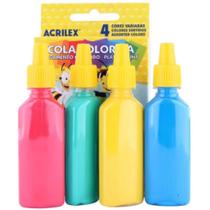 Cola Colorida Cola Liquida Acrilex Material Escolar Infantil