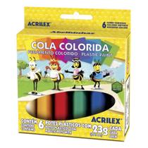Cola Colorida com 6 23GR 02606-Acrilex Cola Colorida com 6 23GR 02606-Acrilex