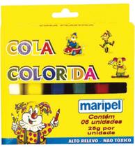 Cola Colorida Estojo Com 06 Cores 25G - Maripel