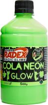 Cola colorida Glow Neon Slime 500g Brilha no escuro