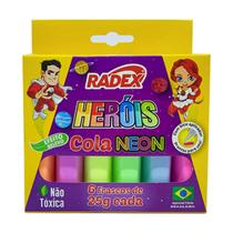 Cola Colorida Neon Escolar 25g 6 Unidades Tons Fluorescentes Cola Colorida Neon Escolar 25g 6 Unidades Tons Fluorescentes