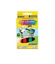 Cola colorida23g 4cores sem cor acrilex 26040000 Cola colorida23g 4cores sem cor acrilex 26040000