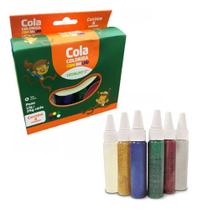 Cola Com Glitter 6 Cores Leo E Leo 25gramas
