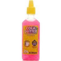 Cola com glitter Acrilex pink 35g Cola com glitter Acrilex pink 35g
