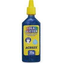 Cola com Glitter Tubo 35G. Azul