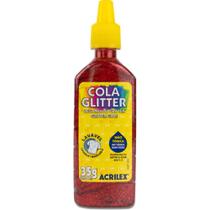 Cola com Glitter Tubo 35G. Vermelho