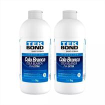 Cola de alta resistencia branca pva extra 1kg - Kit C/ 2