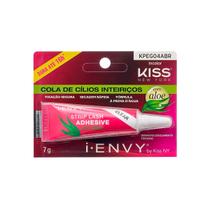 Cola de Cílios Postiços Inteiriços I-ENVY Kiss New York 16H Incolor Aloe Vera 7g - Á Prova D'Água