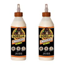 Cola de madeira Gorilla Ultimate Waterproof 532ml (pacote com 2) Cola de madeira Gorilla Ultimate Waterproof 532ml (pacote com 2)