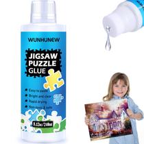 Cola de quebra-cabeça Wunhunew 240 ml transparente com aplicador de esponja