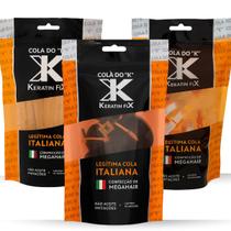 Cola de Queratina K Fita Para Mega Hair Original Em Bastão Metro Incolor Preta Cabelo Peruca Implante