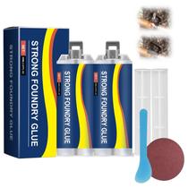 Cola de reparo de metal Strong Foundry, alta temperatura, 85 mL, 2 unidades