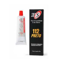 Cola de silicone alta temperatura preta hs bond 112