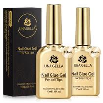 Cola de Unhas em Gel 9 em 1 UNA GELLA 2x10ml Cola de Unhas em Gel 9 em 1 UNA GELLA 2x10ml