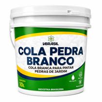 Cola e Pinta Pedra Branco 10 Litros Selante Para Pedras Decorativas Em Jardim Com Nanotecnologia