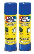 Cola em Bastão 20g Acrilex Kit 2 Unidades