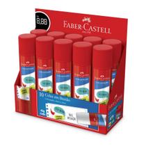 Cola Em Bastão 40g Grande Faber Castell Escolar Lavável 10un