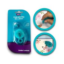 Cola em Fita 8m x 8mm Alta Aderência e Secagem Instantânea Com Tampa Protetora Cola em Fita 8m x 8mm Alta Aderência e Secagem Instantânea Com Tampa Protetora