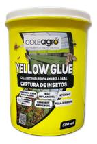 Cola Entomológica Amarela Yellow Glue 500ml ColeAgro Monitoramento de Pragas Controle de Insetos Produto Atóxico