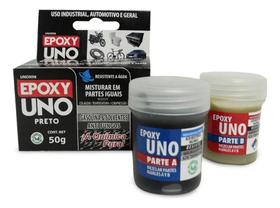 Cola Epoxi Alta Temperatura Solda Fria Pegatanke Preta 50G