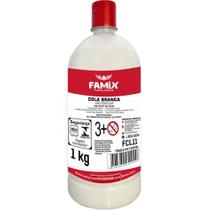 Cola Escolar Branca 1KG Caixa com 12 Unidades Famix
