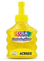 Cola Especial para Artesanato Fantasia Glitter 95g Amarelo R Cola Especial para Artesanato Fantasia Glitter 95g Amarelo R