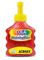 Cola Especial para Artesanato Fantasia Glitter 95g Vermelho