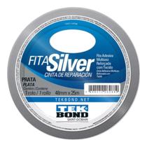 Cola Fita Adesiva Reforçada Silver Tape 48mm Tekbond Cor Prata Cola Fita Adesiva Reforçada Silver Tape 48mm Tekbond Cor Prata