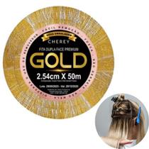 Cola Fita Dupla Face Premium Gold 2.54cm X 50 Metros - bbless