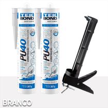 Cola Fixa Adesivo Cuba Pu 40 Granitos 387g Kit 2 + Aplicador Cola Fixa Adesivo Cuba Pu 40 Granitos 387g Kit 2 + Aplicador