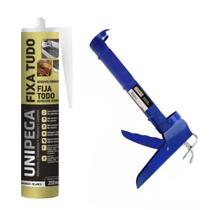 Cola Fixa Tudo Espelho Cuba Madeira + Aplicador de Silicone